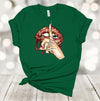 Christmas Shirt, Wild About Christmas, Christmas Lips, Red Lips, Fun Christmas Tee, Premium Unisex Tee, Size 2x, 3x, 4x Plus Size Available