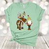 Christmas Shirt, Cute Gnome And Reindeer, Christmas Gnome And Deer, Christmas Tee, Premium Unisex Tee, Size 2x, 3x, 4x Plus Size Available