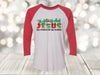 Christmas Raglan, Jesus Is The Reason For The Season, Christian Raglan, Plus Sized Available, Next Level Raglan Three Quarter Sleeve