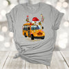 Christmas Shirt, School Bus Driver Shirt, Bus With Antlers And Santa Hat, Christmas Bus, Premium Soft Unisex Tee, Plus Size 2x, 3x, 4x