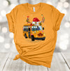 Christmas Shirt, School Bus Driver Shirt, Bus With Antlers And Santa Hat, Christmas Bus, Premium Soft Unisex Tee, Plus Size 2x, 3x, 4x