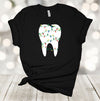 Christmas Shirt, Tooth With Christmas Lights, Dental Christmas, Dentist Office, Group Shirt, Premium Soft Unisex Tee, Plus Size 2x, 3x, 4x