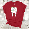 Christmas Shirt, Tooth With Christmas Lights, Dental Christmas, Dentist Office, Group Shirt, Premium Soft Unisex Tee, Plus Size 2x, 3x, 4x