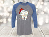 Christmas Raglan, Christmas Tooth, Tooth With Christmas Lights, Dentist, Premium Raglan 3/4 Sleeve, Plus Size Available 2x, 3x Holiday Shirt