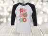 Christmas Raglan, Ho Ho Ho, Christmas Shirt, Holiday Raglan, Fun Christmas Raglan, Next Level Raglan Three Quarter Sleeve