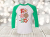 Christmas Raglan, Ho Ho Ho, Christmas Shirt, Holiday Raglan, Fun Christmas Raglan, Next Level Raglan Three Quarter Sleeve