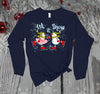 Christmas Long Sleeve, Let It Snow, Cute Snowman Couple Skating, Winter Snow, 2x, 3x, Plus Size Available, Bella Canvas Long Sleeve Unisex