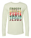 Christmas Shirt, Dance Like Frosty Shine Like Rudolph Give Like Santa Love Like Jesus, Bella Canvas Long Sleeve Unisex, Plus Size Available