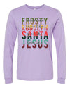 Christmas Shirt, Dance Like Frosty Shine Like Rudolph Give Like Santa Love Like Jesus, Bella Canvas Long Sleeve Unisex, Plus Size Available