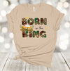 Christian Tee, Born Is The King, Jesus Birth, Christian Christmas, Plus Size Christmas Shirt 2x, 3x, 4x, Premium Soft Unisex Shirt