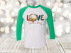 Christian Raglan, Love Came Down Luke 2:11, Christian Christmas, Baby Jesus, Manger Scene, Unisex Next Level Raglan Three Quarter Sleeve