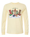 Christmas Shirt, Faith Hope Love, Jesus, Snowman, Cross, Christian Christmas, Bella Canvas Long Sleeve Unisex, Plus Size Available