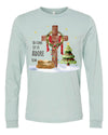 Christmas Shirt, Oh Come Let Us Adore Him, Cross, Christian Christmas, Bella Canvas Long Sleeve Unisex, Plus Size Available