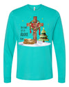 Christmas Shirt, Oh Come Let Us Adore Him, Cross, Christian Christmas, Bella Canvas Long Sleeve Unisex, Plus Size Available