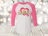 Valentine's Day Raglan, Be Mine, Pink Hearts, Valentine Shirt, Cute Hearts, Unisex Next Level Raglan Three Quarter Sleeve