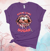 Valentine's Day Shirt, Gimme Some Sugar, Pink Leopard Lips, Sucker, Premium Soft Unisex, Plus Size 2x, 3x, 4x Available