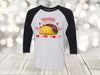 Valentine's Day Raglan, Taco's Are My Valentine, Valentine's Day, Single Valentine's, Unisex Next Level Raglan Three Quarter Sleeve