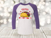 Valentine's Day Raglan, Taco's Are My Valentine, Valentine's Day, Single Valentine's, Unisex Next Level Raglan Three Quarter Sleeve