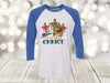 Christian Raglan, Christmas Begin With Christ, Christian Christmas, Three Crosses, Unisex Next Level Raglan Three Quarter Sleeve