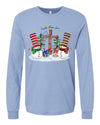 Christmas Shirt, Faith Hope Love, Jesus, Snowman, Cross, Christian Christmas, Bella Canvas Long Sleeve Unisex, Plus Size Available