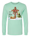 Christmas Shirt, Oh Come Let Us Adore Him, Cross, Christian Christmas, Bella Canvas Long Sleeve Unisex, Plus Size Available