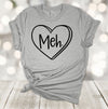 Valentine's Day Shirt, Meh, Anti Valentine, Singles Day, Hate Valentine's Day, Premium Soft Unisex Tee, Plus Size 2x, 3x, 4x Available