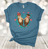 Valentine's Day Shirt, Two Otters Holding Hands, Love Otters, Heart Shaped Otters, Premium Soft Unisex Shirt, 2x, 3x, 4x