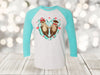 Valentine's Day Raglan, Otter Couple, Heart Shaped Otters, Otter Lover, Plus Sized Available, Next Level Raglan Three Quarter Sleeve