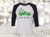 Saint Patrick's Day Raglan, Loads Of Luck, Green Truck, Clover Truck, Lucky, Plus Size Available, Next Level Raglan Three Quarter Sleeve