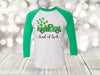 Saint Patrick's Day Raglan, Loads Of Luck, Green Truck, Clover Truck, Lucky, Plus Size Available, Next Level Raglan Three Quarter Sleeve