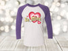 Valentine's Day Raglan, Be Mine, Pink Hearts, Valentine Shirt, Cute Hearts, Unisex Next Level Raglan Three Quarter Sleeve