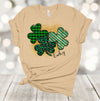 Saint Patrick's Day Shirt, Plaid Clover, Leopard Print Clover, Lucky Shirt, Premium Soft Unisex Tee, Plus Size Available