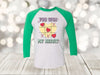 Valentine's Day Raglan, You Won MyHeart, Tic Tac Toe, Valentines Couple, Cute Hearts, Unisex Next Level Raglan Three Quarter Sleeve