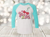 Valentine's Day Raglan, You And Me, Valentines Couple, Cute Hearts, Unisex Next Level Raglan Three Quarter Sleeve