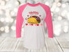 Valentine's Day Raglan, Taco's Are My Valentine, Valentine's Day, Single Valentine's, Unisex Next Level Raglan Three Quarter Sleeve