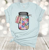 Valentine's Day, Jar Of Love, Hearts, Love, Kisses, Hugs, Miss You, Cute, Premium Unisex Soft Tee, 2x, 3x, 4x, Plus Size Available