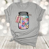 Valentine's Day, Jar Of Love, Hearts, Love, Kisses, Hugs, Miss You, Cute, Premium Unisex Soft Tee, 2x, 3x, 4x, Plus Size Available