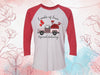 Valentine's Day Raglan, Loads Of Love, Special Delivery, Truck Full Of Hearts, Unisex Next Level Raglan Three Quarter Sleeve