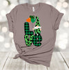 Saint Patrick's Day Shirt, Love Gnome, Leopard Print Gnome, Green Gnome, Lucky Shirt, Premium Soft Unisex Tee, Plus Size Available