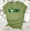 Saint Patrick's Day Shirt, Lucky Gnome, Leopard Print Gnome, Green Gnome, Lucky Shirt, Premium Soft Unisex Tee, Plus Size Available