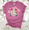 Valentine's Day Shirt, Valentine Gnome In Old Pickup Truck, Gnome And Hearts, Premium Soft Unisex Tee, Plus Size Available