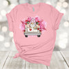 Valentine's Day Shirt, Valentine Gnome In Old Pickup Truck, Gnome And Hearts, Premium Soft Unisex Tee, Plus Size Available