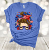 Independence Day Shirt, Messy Bun Mom, Stars and Stripes, Red White And Blue, Patriotic Mom, Premium Soft Unisex, Plus Size Available