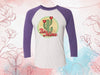 Valentine's Day Raglan, Be Mine, Cactus Valentine, Prickly Valentine's Day, Unisex Next Level Raglan Three Quarter Sleeve