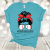 Sports Shirt, Messy Bun, #BASEBALLLIFE, Baseball Mom, Premium Soft Unisex Shirt, 2x, 3x, 4x, Plus Sizes Available