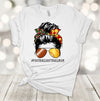 Sports Shirt, Messy Bun, #FOOTBALLSOFTBALLMOM, Softball Mom, Football Mom, Premium Unisex Shirt, 2x, 3x, 4x, Plus Size Available