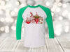 Christmas Raglan, Christmas Coffee, Christmas Drinks, Merry And Bright, Peppermint Mocha, Unisex Next Level Raglan Three Quarter Sleeve