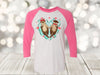 Valentine's Day Raglan, Otter Couple, Heart Shaped Otters, Otter Lover, Plus Sized Available, Next Level Raglan Three Quarter Sleeve