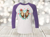 Valentine's Day Raglan, Otter Couple, Heart Shaped Otters, Otter Lover, Plus Sized Available, Next Level Raglan Three Quarter Sleeve