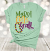 Mardi Gras Shirt, Mardi Gras Y'all, Mardi Gras, Beads, French Quarter, Plus Size 2x, 3x, 4x Available